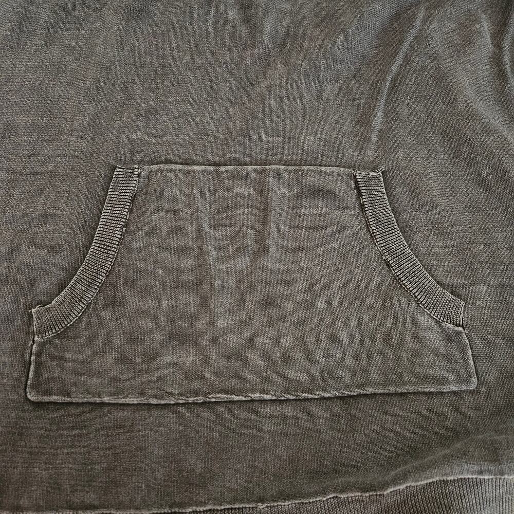 Barefoot Dreams Sunbleached Knit Poncho In Faded Black One Size - Picture 12 of 13